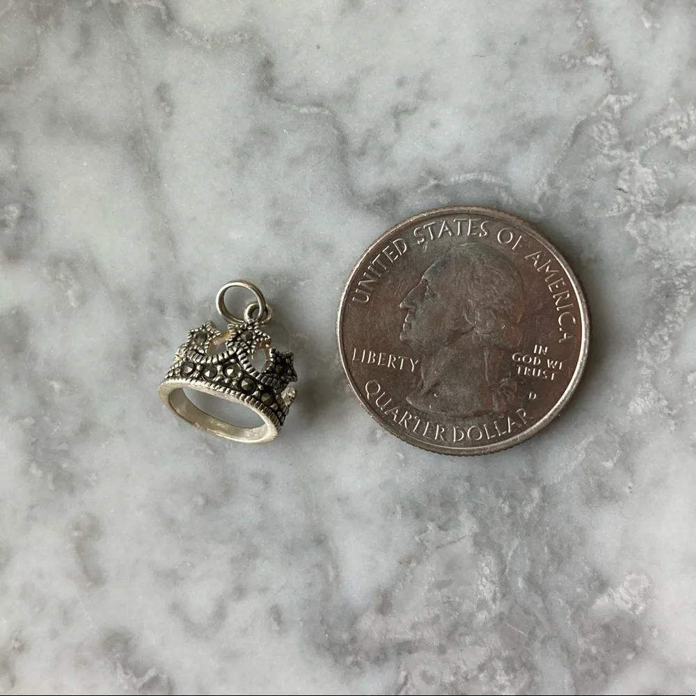 Sterling & Marcasite Tiara Charm